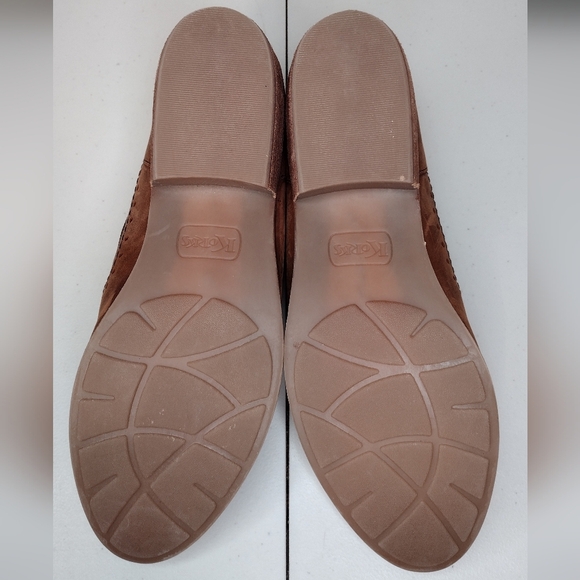 Kork-Ease Brown Leather Boho Low Stacked Heel Slip On Loafers Ankle Booties Sz11 - Picture 10 of 13